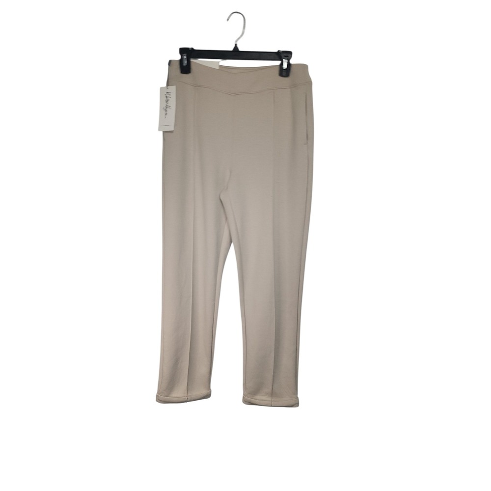 NWT Walter Hagen Womens Beige Pleated Casual Pants Size M